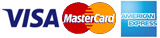 We accept Visa, MasterCard and Amex